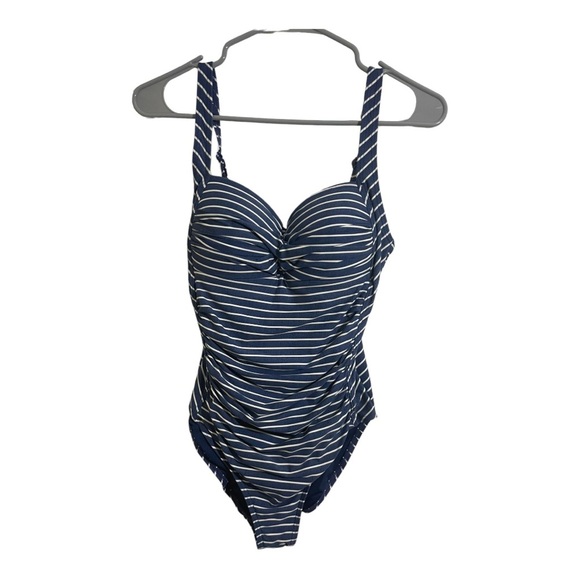 Niptuck one piece Joanne twist front striped bathing suit. Size 6 Australia - Picture 3 of 11